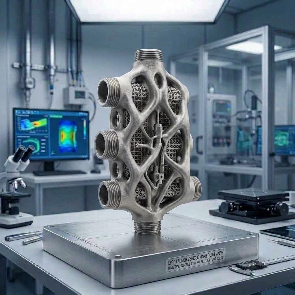 Launch vehicle fluid valve manifold