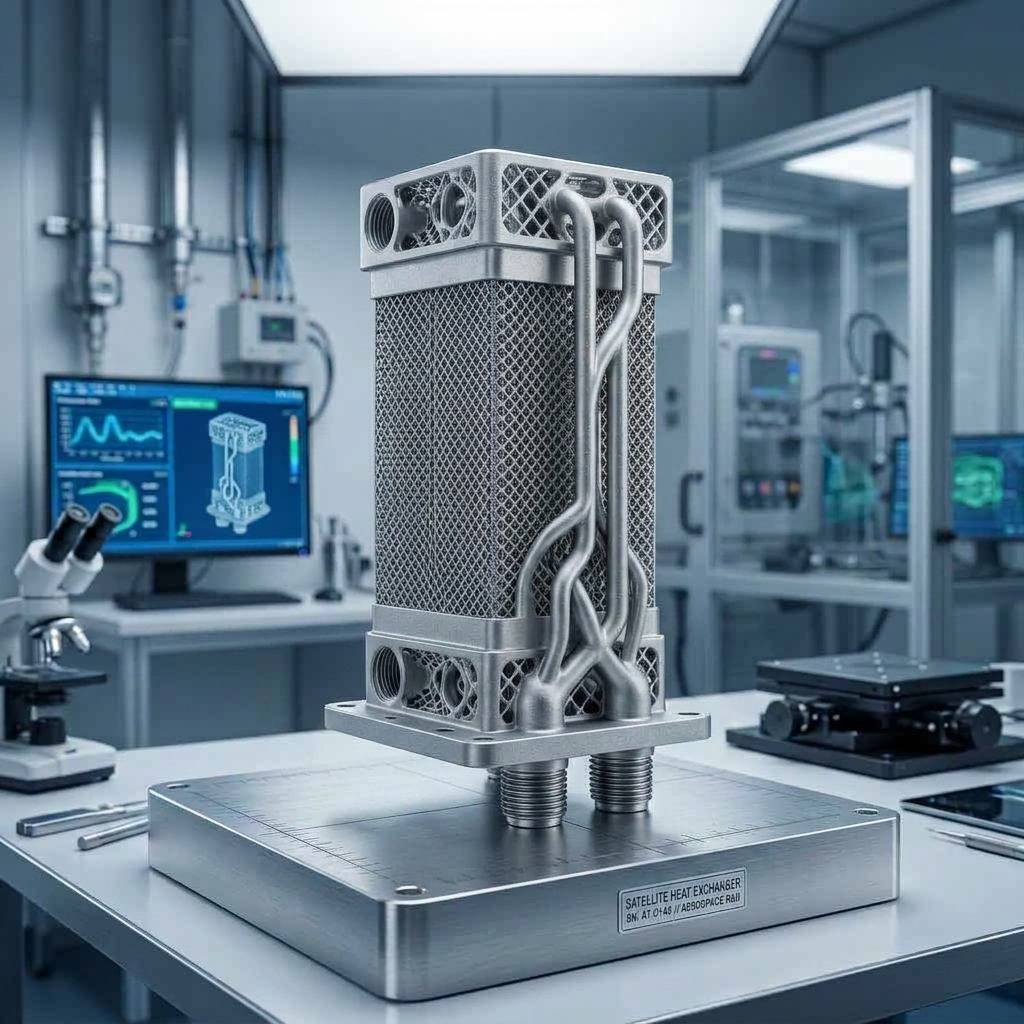 Satellite thermal heat exchanger panel