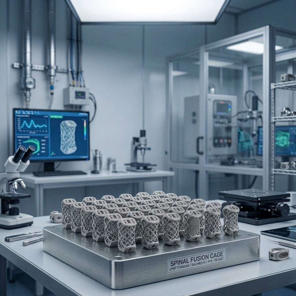Porous titanium spinal interbody fusion cage